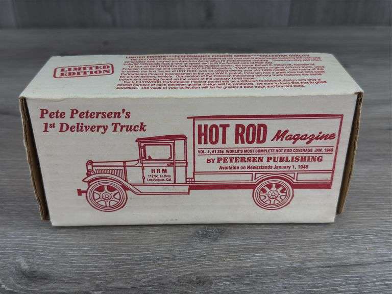 Hot Rod Magazine 1931 Hawkeye Delivery Van Bank, 1/25, Limited Edition, Pete Peterson’s 1st Delivery Truck, Performance Pioneer Series #1, Ertl, The Eastwood Company