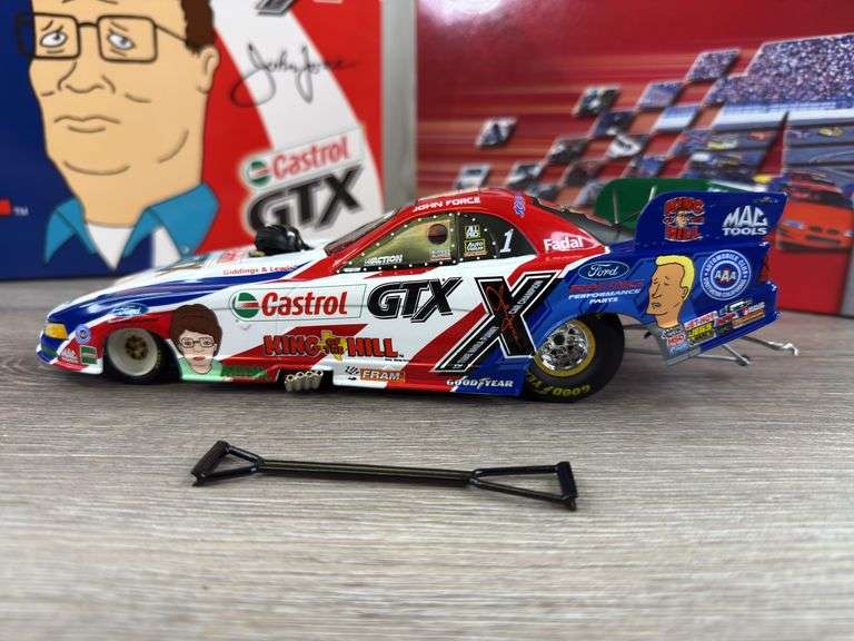John Force Castrol GTX/King Of The Hill 2003 Mustang Funny Car, 1/24, Limited Edition, Action