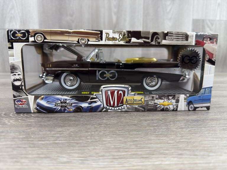 1957 Chevrolet Bel Air Convertible, 1/24, Premier Edition, M2 Machines, Auto-Dreams, 100 Years Of Chevrolet