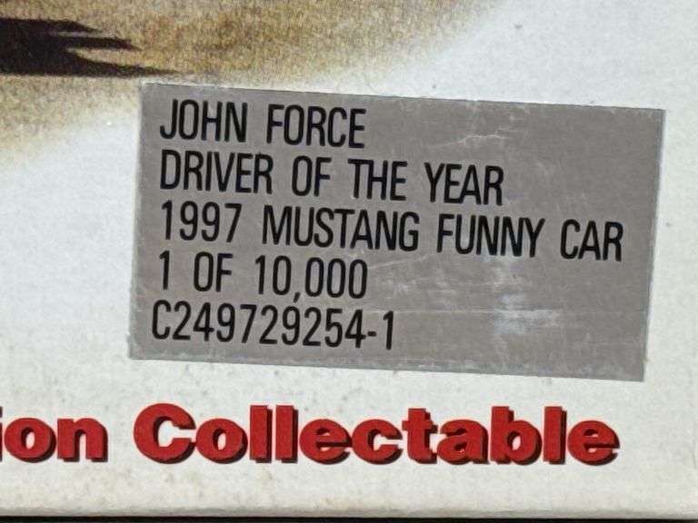 John Force Driver Of The Year 1997 Mustang Funny Car, 1/24, Limited Edition, Action