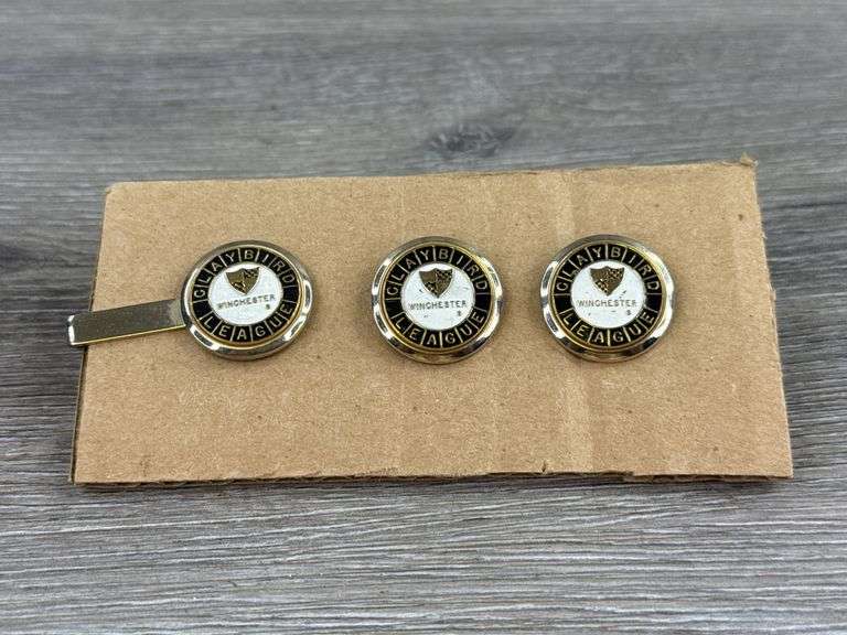 Winchester Claybird League Cufflinks & Tie Clip