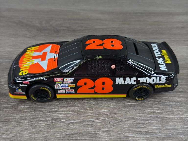 Davey Allison #28 MAC Tools/Havoline Ford Thunderbird Stock Car Bank, 1/24, Limited Edition, 1 Of 5000, Racing Champions