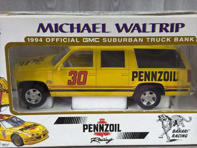 Michael Waltrip #39 Pennzoil 1994 Official GMC Suburban Truck Bank, 1/25, 1 Of 10,000, Collectors Edition, Brookfield Collectors Guild