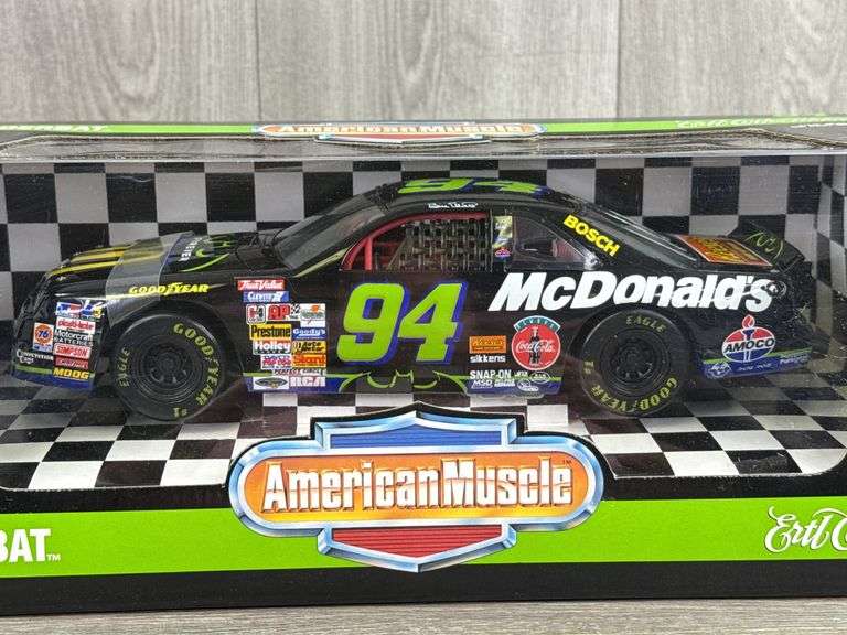 Bill Elliott #94 McDonald’s Thunderbat Stock Car, 1/18, American Muscle, Ertl Collectibles