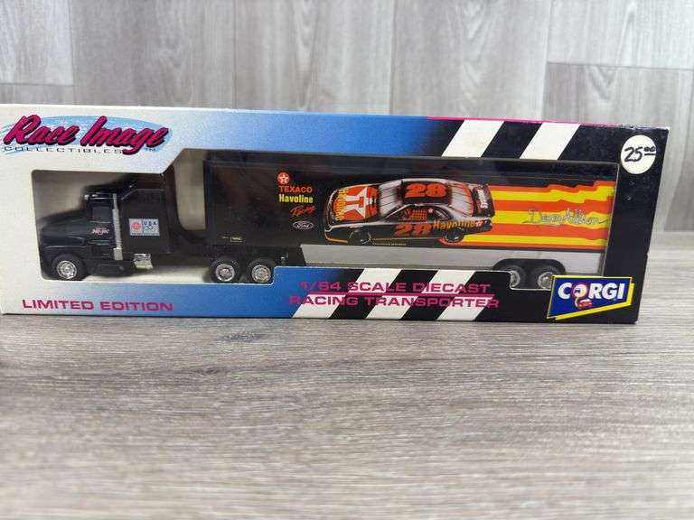 Davey Allison #28 Havoline Kenworth Racing Team Transporter, 1/64, Limited Edition, #1065/10,000, Certificate, Race Image Collectibles, Corgi