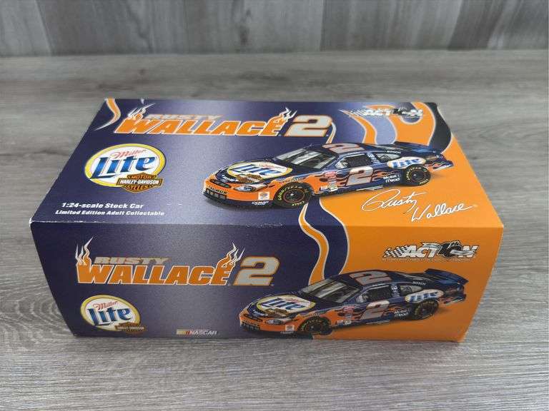 Rusty Wallace #2 Miller Lite/Harley Davidson 2002 Taurus Stock Car, 1/24, Limited Edition, Action 10th Anniversary