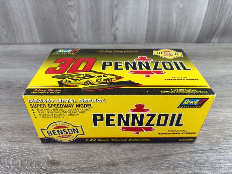 Johnny Benson #30 Pennzoil 1996 Grand Prix Stock Car, 1/24, Certificate Of Authenticity, 1 Of 5,030, Rookie Of The Year, Revell Collection