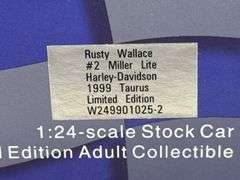 Rusty Wallace #2 Miller Lite/Harley Davidson 1999 Taurus Stock Car, 1/24, Limited Edition, Action
