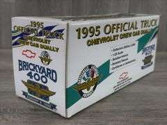 1995 Chevrolet Crew Cab Dually Brickyard 400 Official Truck Bank, 1/24, Dale Earnhardt Winner, Limited Edition Of 5000, Certificate Of Authenticity, Brookfield Collectors Guild