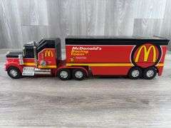 McDonald’s Racing Team Kenworth Tractor Trailer, 22 1/2” Long, Series I, 1 Of 288, Buddy L, Needs Batteries-Clean Compartment