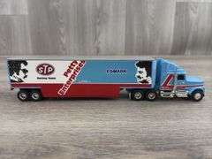 Esmark/Petty Enterprises #43 STP International Navistar Racing Team Transporter, 1/64, Limited Edition, Past & Present, White Rose Collectibles, Ertl, Original Shipping Box