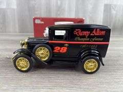 Davey Allison #28 Champions Forever 1961-1998 Ford Model A Delivery Van Bank, 1/25, Limited Edition, Racing Champions, Liberty Classics