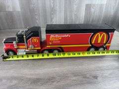 McDonald’s Racing Team Kenworth Tractor Trailer, 22 1/2” Long, Series I, 1 Of 288, Buddy L, Needs Batteries-Clean Compartment