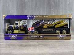 1994 Brickyard 400 Inaugural Race Kenworth Tractor Trailer, 22” Long, Special Limited Edition, #1699/10,000, Certificate Of Authenticity, Buddy L, Buttons Work