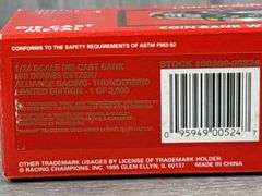 Dennis Setzer #59 Alliance Thunderbird Stock Car Bank, 1/24, 1995 Limited Edition, 1 Of 3000, Racing Champions