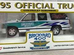 Dale Earnhardt #3 Goodwrench 1995 Official Brickyard 400 Chevrolet Suburban Truck Bank, 1/25, 1 Of 5000, Certificate Of Authenticity, Brookfield Collectors Guild