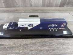 Rusty Wallace #2 Miller Lite Ford Dually W/Show Trailer, 1/64, Limited Edition, 1 Of 3,000, Action