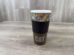 Caterpillar/Pepsi 16-G Grader Set Of 4 Drinking Glasses, Koozies, Mugs