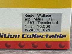 Rusty Wallace #2 Miller Lite 1997 Ford Thunderbird Stock Car, 1/24, Limited Edition, Action