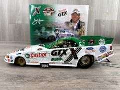 John Force Castrol GTX/100th Win 2002 Mustang Funny Car W/Fiberglass Body, 1/16, Limited Edition, 1 Of 4132, Action 10th Anniversary
