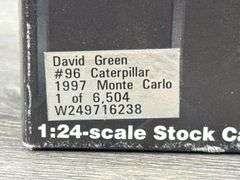 David Green #96 Caterpillar 1997 Monte Carlo Stock Car Bank, 1/24, Limited Edition, 1 Of 6504, Action