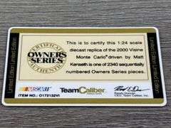 Matt Kenseth #17 Visine 2000 Monte Carlo Stock Car, 1/24, #36/2340, Limited Edition, Owners Series, Team Caliber