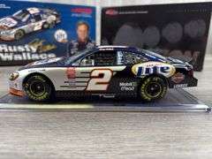 Rusty Wallace #2 Miller Lite/Harley Davidson 2001 Taurus Clear Window Bank, 1/24, Limited Edition, #690/2004, Action
