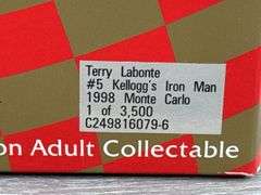 Terry Labonte #5 Kellogg’s Iron Man 1998 Monte Carlo Atock Car Bank, 1/24, Limited Edition, 1 Of 3500, Action Racing Collectables Club Of America