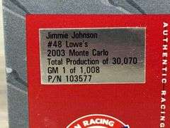 Jimmie Johnson #48 Lowe’s 2003 Monte Carlo Stock Car, 1/24, Limited Edition, Action