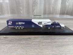 Rusty Wallace #2 Miller Lite Ford Dually W/Show Trailer, 1/64, Limited Edition, 1 Of 3,000, Action