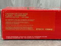 Alan Kulwicki #7 Zerex Thunderbird Stock Car Bank, 1/24, Limited Edition, 1 Of 5000, Racing Champions
