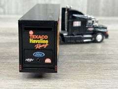 Davey Allison #28 Havoline Ford Aeromax Racing Team Transporter Bank, 1/64, Limited Edition, #410/5000, Racing Champions, Passenger Side Mirror Is Bent