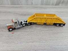 Custom Freightliner Semi w/ Double Hopper Trailer, 1/64