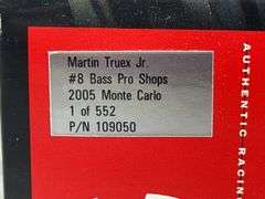 Martin Truex Jr. #8 Bass Pro Shops 2005 Monte Carlo Stock Car, 1/24, Limited Edition, 1 Of 552, GM Dealers, Action