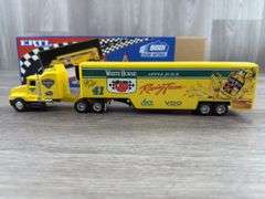 Johnny ‘Juice’ Smith #41 WhiteHouse Apple Juice Kenworth T600A Racing Team Transporter, 1/64, Limited Edition, 1994 Super Stars, White Rose Collectibles, Ertl, Original Shipping Box