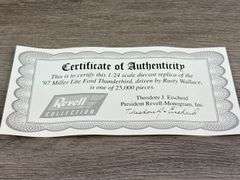 Rusty Wallace #2 Miller Lite 1997 Ford Thunderbird Stock Car, 1/24, Certificate Of Authenticity, Revell Collection