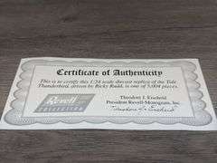 Ricky Rudd #10 Tide Ford Thunderbird Stock Car, 1/24, 1 Of 5004, Certificate Of Authenticity, 50th Anniversary, Revell Collection