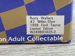 Rusty Wallace #2 Miller/Elvis 1998 Ford Taurus Stock Car, 1/24, Limited Edition, Racing Collectables Action Platinum Series