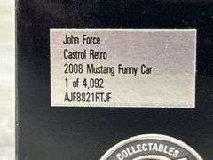 John Force Castrol GTX Retro 2008 Mustang Funny Car, 1/24, Limited Edition, 1 Of 4092, Action