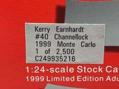 Kerry Earnhardt #40 Channellock 1999 Monte Carlo Stock Car Bank, 1/24, Limited Edition, 1 Of 2500, Action Racing Collectables Club Of America