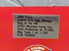 John Force Castrol GTX/King Of The Hill 2003 Mustang Funny Car, 1/24, Limited Edition, Action