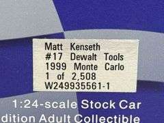 Matt Kenseth #17 Dewalt Tools 1999 Monte Carlo Stock Car Bank, 1/24, Limited Edition, 1 Of 2508, Action