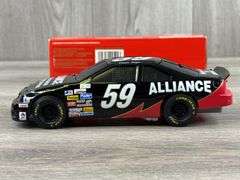 Dennis Setzer #59 Alliance Thunderbird Stock Car Bank, 1/24, 1995 Limited Edition, 1 Of 3000, Racing Champions