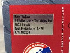 Rusty Wallace #2 Miller Lite/The Victory Lap 2003 Intrepid Stock Car, 1/24, Limited Edition, 1 Of 7476, Action