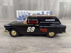 Dennis Setzer #59 Alliance Racing 1955 Chevrolet Delivery Coin Bank, 1/25, #324/1250, Limited Edition, Racing Champions