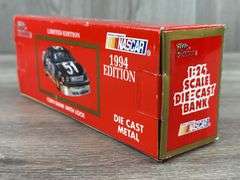 Robert Pressley #54 Manheim Auctions Lumina Stock Car Bank, 1/24, 1994 Limited Edition, Certified #412/500, 1994 My Winston Cup Debut Car, Daytona 500, Racing Champions