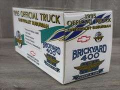 Dale Earnhardt Sr. #3 Goodwrench 1995 Official Brickyard 400 Chevrolet Suburban Truck Bank, 1/25, Limited Edition 5000, Certificate Of Authenticity, Brookfield Collectors Guild