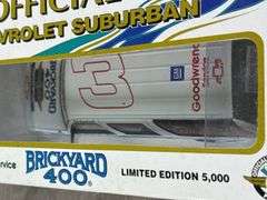 Dale Earnhardt #3 Goodwrench 1995 Official Brickyard 400 Chevrolet Suburban Truck Bank, 1/25, 1 Of 5000, Certificate Of Authenticity, Brookfield Collectors Guild