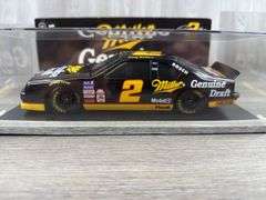 Rusty Wallace #2 Miller Genuine Draft Ford Thunderbird Stock Car Bank, 1/24, 1995 Limited Edition, Action