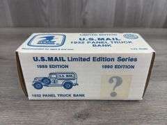U.S. Mail 1932 Ford Panel Truck Bank, 1/25, 1989 Limited Edition, 3rd Edition, Certificate, Ertl